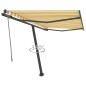 Toldo automático independente 300x250 cm amarelo e branco