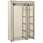 Roupeiros dobráveis 2 pcs 110x45x175 cm tecido cor creme