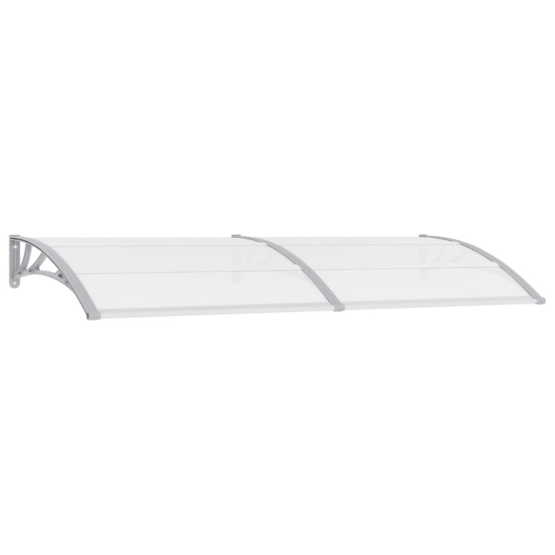 Toldo para porta 240x75 cm PC cinzento e transparente-Toldos para janelas e portas-Home Retail