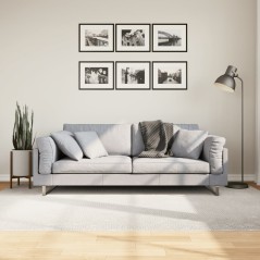 Tapete de pelo curto IZA visual escandinavo 160x230cm cor creme