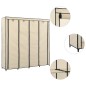 Roupeiro com 4 compartimentos 175x45x170 cm cor creme