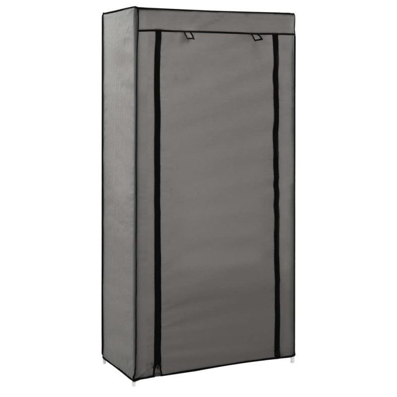 Sapateira com cobertura 58x28x106 cm tecido cinzento-Sapateiras e organizadores-Home Retail