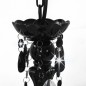 Lustre com contas redondo 3 x E14 preto