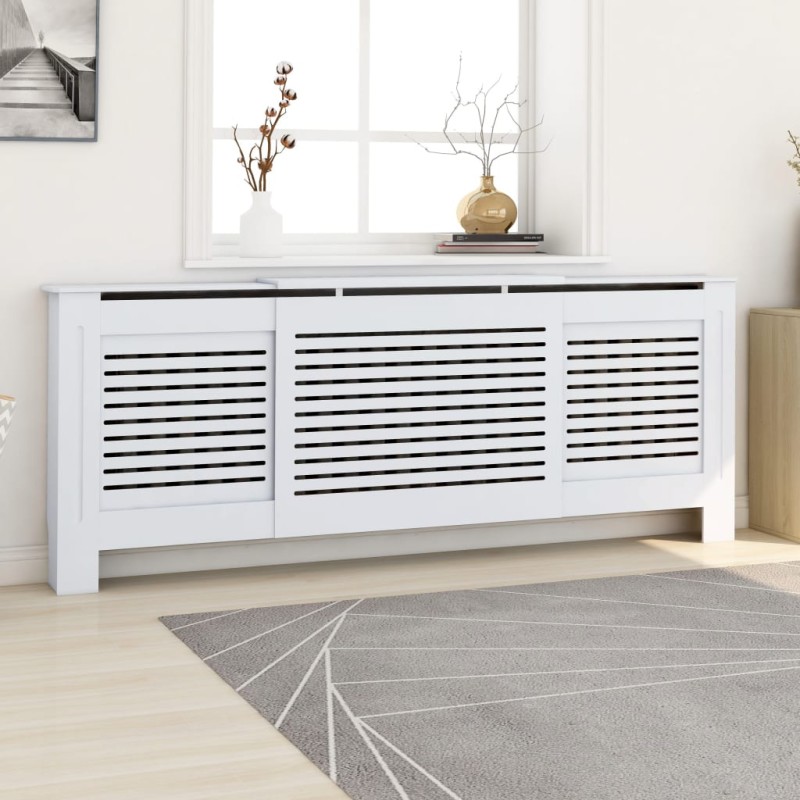 Cobertura de radiador MDF 205 cm branco-Acessórios para aquecedores-Home Retail