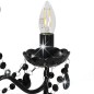 Lustre com contas redondo 3 x E14 preto