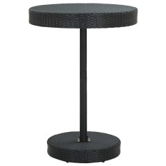 Mesa de jardim 75,5x106 cm vime PE preto