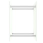 Suporte para lenha 40x35x60 cm vidro branco