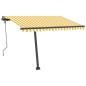 Toldo automático independente 300x250 cm amarelo e branco