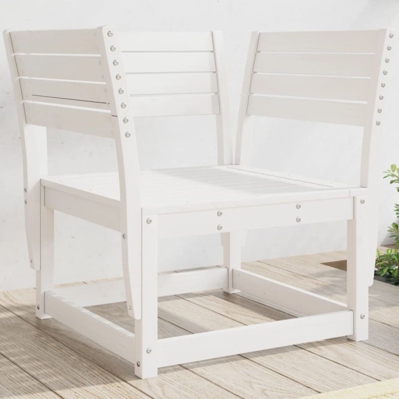 Cadeira de jardim madeira de pinho maciça branco-Sofás para exterior-Home Retail