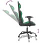 Cadeira gaming massagens couro artificial preto e verde