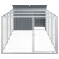 Casota p/ cães c/ parque 153x396x110 cm aço galvaniz. antracite