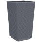 Vasos/floreiras 4 pcs 32,5x32,5x57 cm PP cinzento