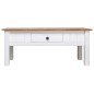 Mesa de centro 100x60x45 cm pinho maciço Panama branco