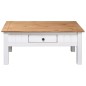 Mesa de centro 100x60x45 cm pinho maciço Panama branco