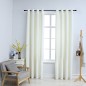 Cortinas blackout com argolas 2 pcs 140x175 cm veludo creme