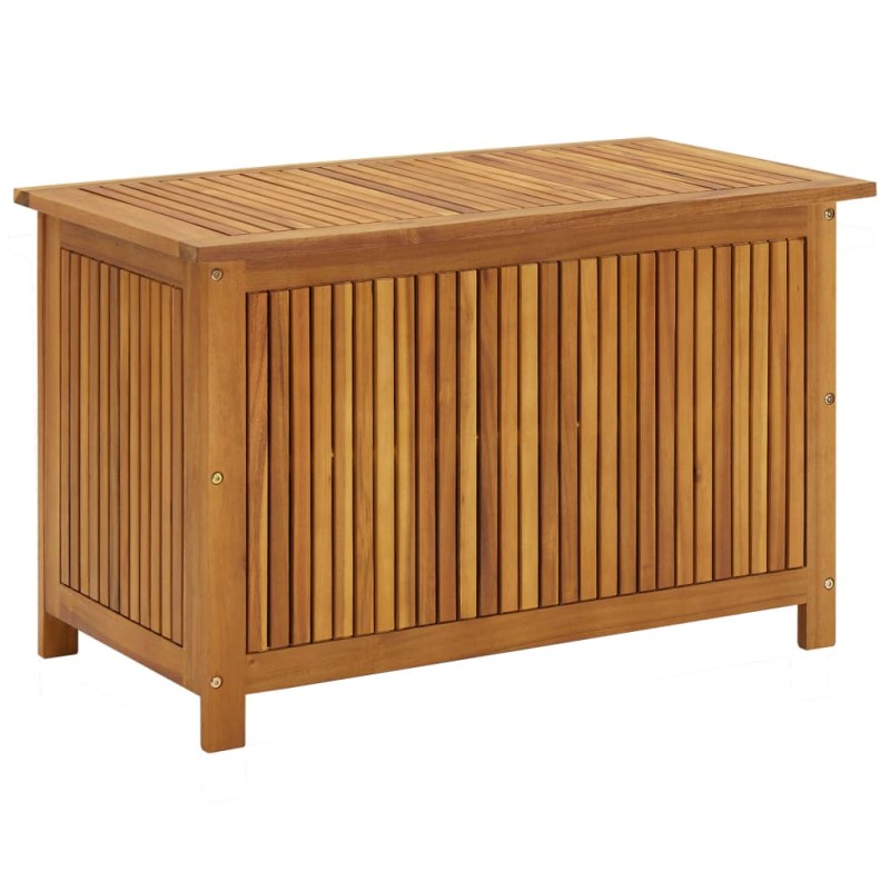 Caixa arrumação para jardim 90x50x58cm madeira acácia maciça-Baús para armazenamento exterior-Home Retail