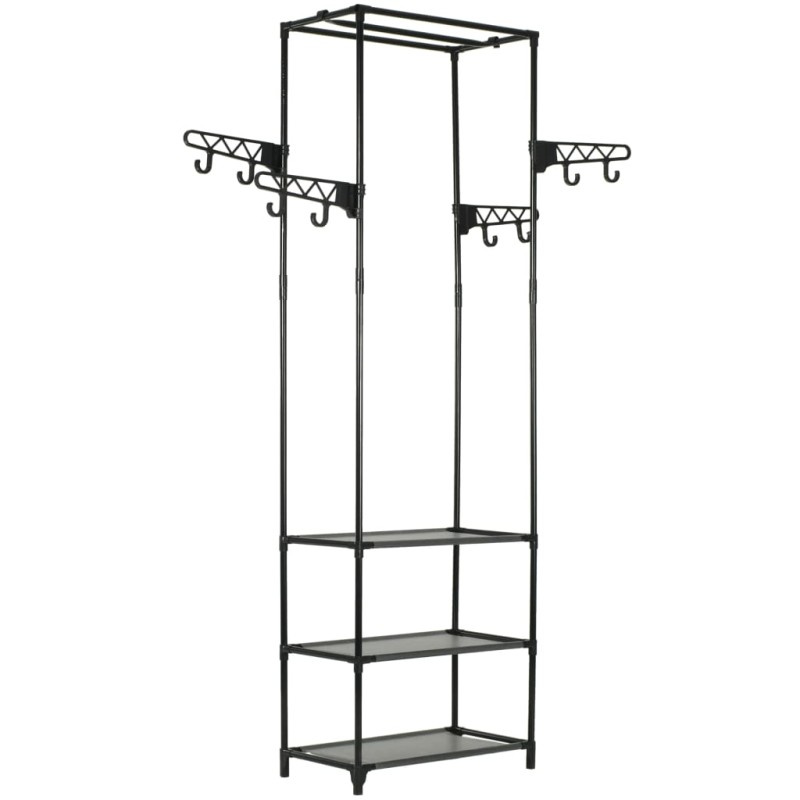 Suporte para roupas aço e tecido não tecido 55x28,5x175cm preto-Cabides para vestidos-Home Retail