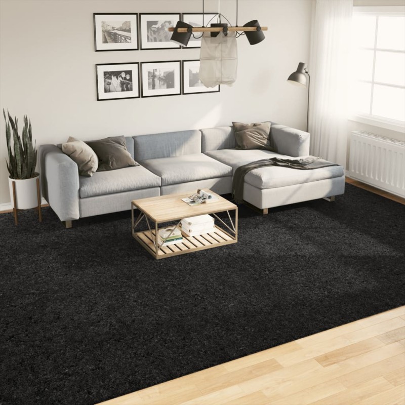 Tapete de pelo curto OVIEDO 300x400 cm preto-Tapetes-Home Retail