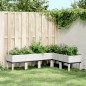 Vaso/floreira de jardim c/ pernas 160x120x42 cm PP branco