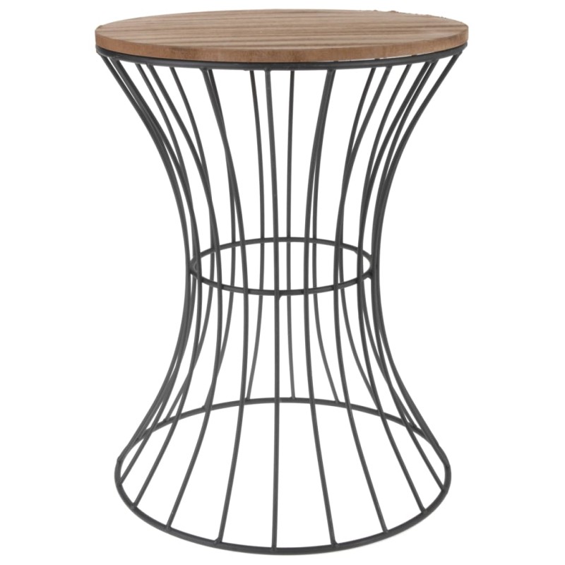 H&S Collection Mesa de apoio metal bege-Mesas de apoio-Home Retail