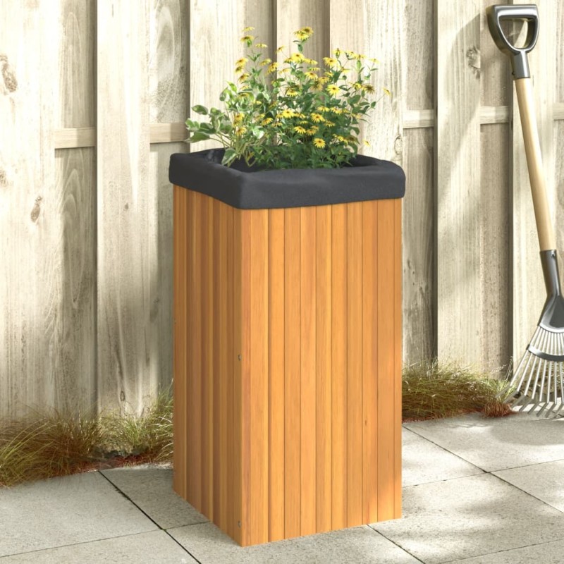 Vaso/floreira de jardim 45x45x90 cm madeira de acácia maciça-Vasos e floreiras-Home Retail