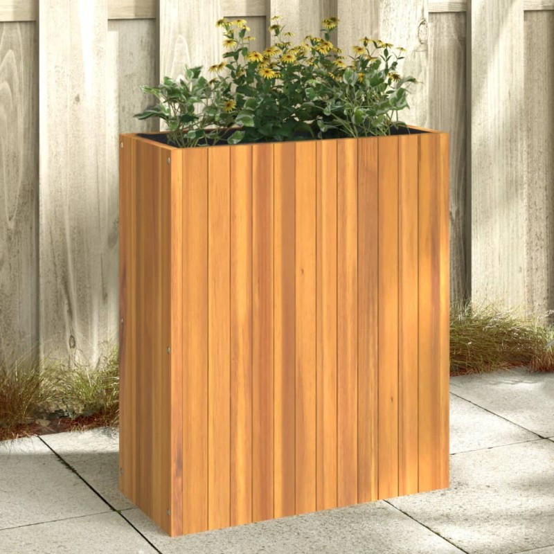 Vaso/floreira de jardim 59x27,5x70 cm madeira de acácia maciça-Vasos e floreiras-Home Retail