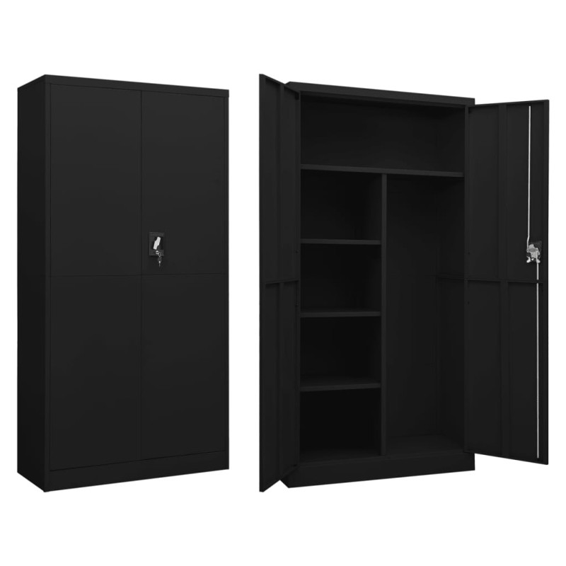 Cacifo 90x40x180 cm aço preto-Arquivadores-Home Retail