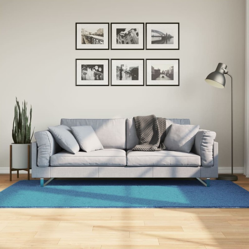 Tapete de pelo curto OVIEDO 100x200 cm turquesa-Tapetes-Home Retail