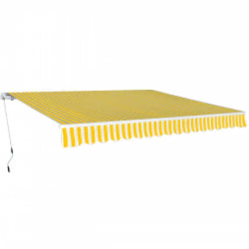 Todo dobrável manual 600 cm amarelo e branco-Toldos para janelas e portas-Home Retail