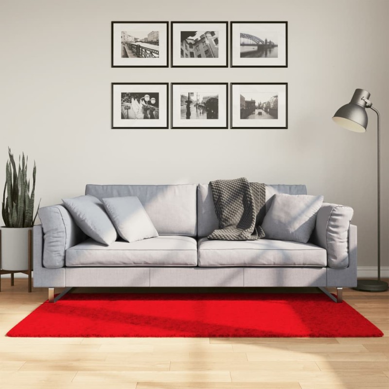 Tapete de pelo curto OVIEDO 80x150 cm vermelho-Tapetes-Home Retail