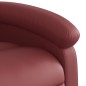 Poltrona massagens reclin. elétrica couro artif. vermelho-tinto