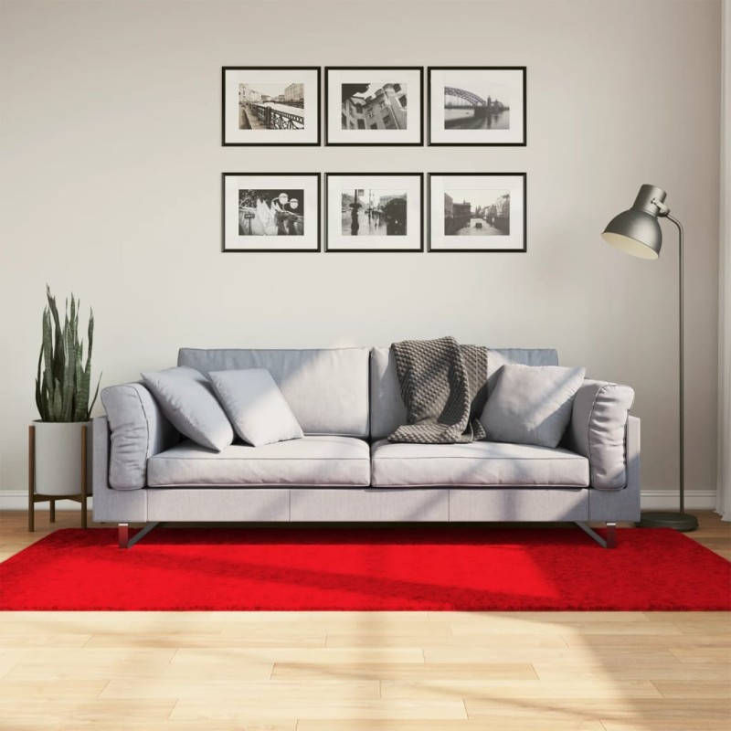 Tapete de pelo curto OVIEDO 100x200 cm vermelho-Tapetes-Home Retail