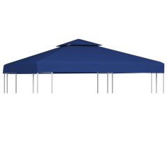 Cobertura de substituição p/ gazebo 310 g/m² azul escuro 3x3 m