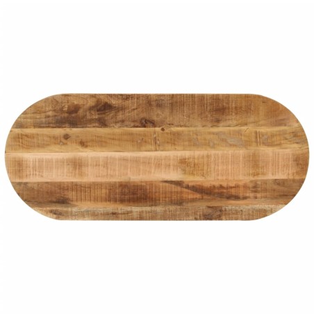 Tampo de mesa oval 80x40x3,8cm madeira mangueira áspera maciça