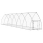 Gaiola para coelhos 600x105x120 cm aço galvanizado prateado