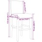 Cadeiras de bar 2 pcs seringueira maciça e couro artificial