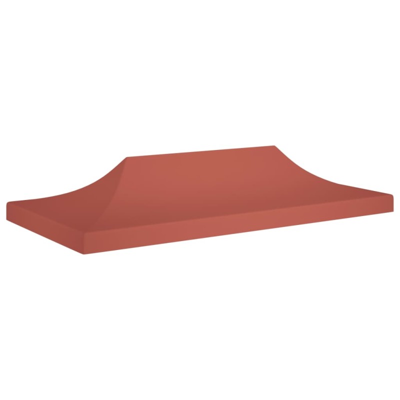 Teto para tenda de festas 6x3 m 270 g/m² terracota-Topos para toldos e gazebos-Home Retail