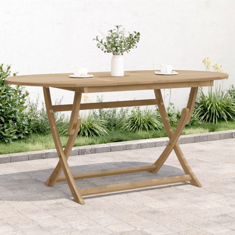 Mesa de jardim dobrável 160x85x75 cm madeira de acácia maciça-Mesas de jardim-Home Retail