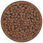 Mesa de bistrô em mosaico Ø50x70 cm cerâmica terracota