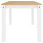 Mesa de jantar Panama 160x80x75 cm pinho maciço branco