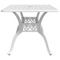 Mesa de jardim 150x90x72 cm alumínio fundido branco