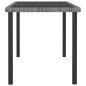 Mesa de jantar para jardim 140x70x73 cm vime PE cinzento