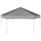 Tenda festas pop-up hexagonal, 6 paredes, cinzento 3,6x3,1m