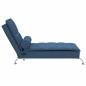 Chaise lounge de massagem com rolo tecido azul