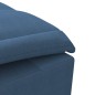 Chaise lounge de massagem com rolo tecido azul