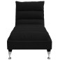 Chaise lounge de massagem com almofadões tecido preto