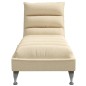 Chaise lounge de massagem com almofadões tecido creme