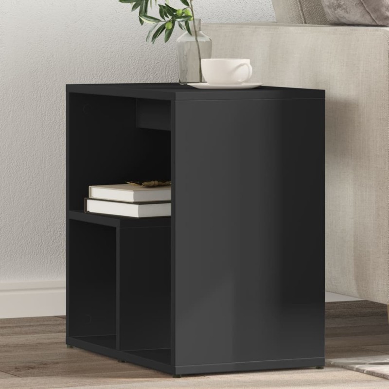 Mesa de apoio 50x30x50 cm contraplacado preto-Mesas de apoio-Home Retail