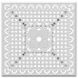 Mesa de jardim 80x80x75 cm alumínio fundido branco