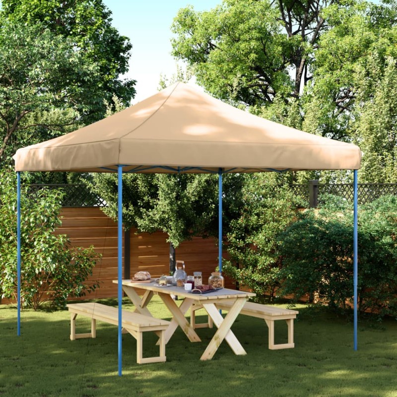 Tenda para festas pop-up dobrável 292x292x315 cm bege-Toldos e gazebos-Home Retail